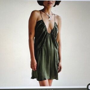 Zoe Mini Olive Tie Dye Dress